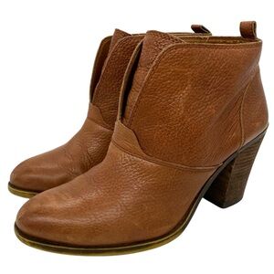 Lucky Brand Ehllen Ankle Boots Distressed Leather Booties